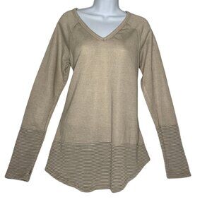mts Oversized French Terry V-nectK Long Sleeve Layered Look Top Comfy: Sz 8